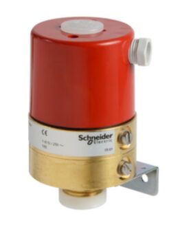 A red and gold Schneider SPP920 differential pressure switch.